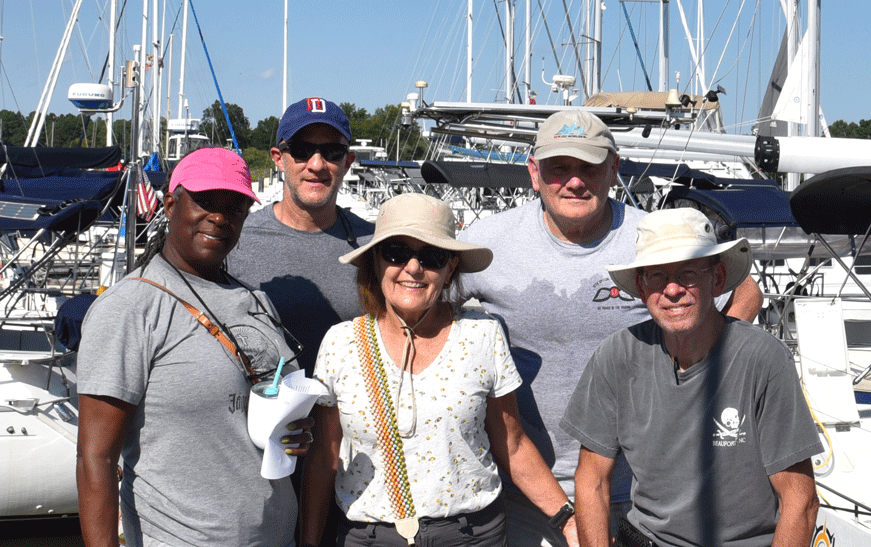 crew at wheel in cockpit