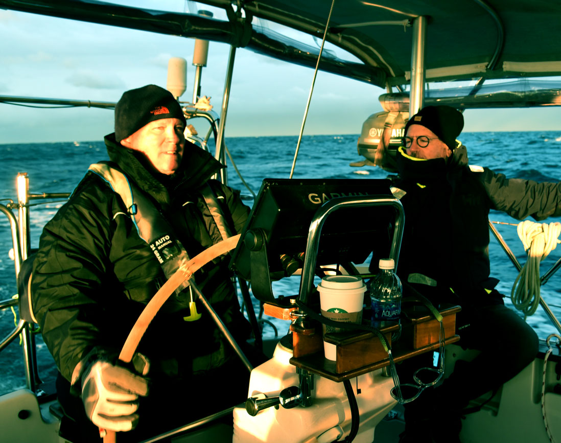 crew in cockpit