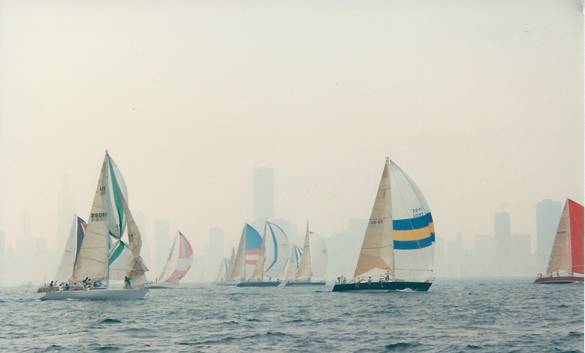 Sailboats racing